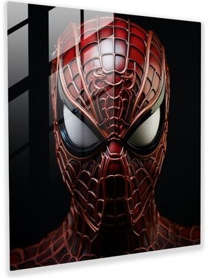 Painted Anarchy Örümcek Adam Maskesi Cam Baskı - Örümcek Adam, Girift Desenli, Cam Sanatı, Modern Sanat, 30X30