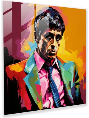 Painted Anarchy Yaralı Yüz Cam Baskı - Yaralı Yüz, Cam Sanatı, Yaralı Yüz, Cam Duvar Sanatı, 30X30