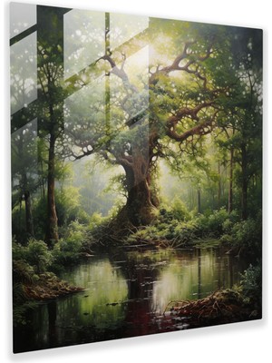 Painted Anarchy Hayat Ağacı Kanvas Tablo - Sakin Manzara Yağlıboya Tablo - Hayat Ağacı, Sakin Manzara, Kanvas Tablo, Hayat Ağacı, 30X30