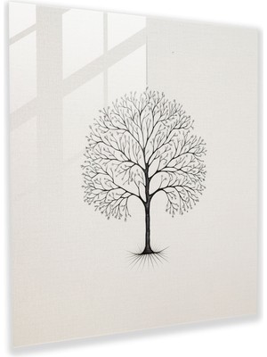 Painted Anarchy Cam Baskı - Minimalist Hayat Ağacı - Hayat Ağacı, Duvar Süslemesi, Hayat Ağacı, Cam Duvar Sanatı, 30X30
