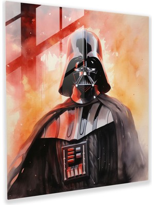 Painted Anarchy Star Wars Suluboya Darth Vader Cam Baskı - Yıldız Savaşları, Ev Dekorasyonu, Yıldız Savaşları, Cam Sanatı, 30X30