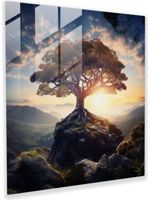 Painted Anarchy Hayat Ağacı Duvar Dekorasyonu - Fotografik Eserler - Hayat Ağacı, Ev Dekorasyonu, Kanvas Tablo, Nefes Kesen Yakalama, 30X30