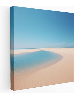 Painted Anarchy Deniz Manzarası Duvar Dekorasyonu - Minimalist Plaj Fotoğrafçılığı - Deniz Manzarası, Kanvas Tablo, Berrak Mavi Gökyüzü, Duvar Sanatı, 30X30