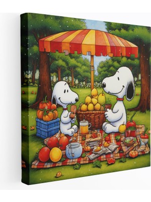Painted Anarchy Snoopy Karikatür Kanvas Tablo - Snoopy, Snoopy Kanvas Tablo, Snoopy Duvar Tablosu, Ev Dekorasyonu, 30X30