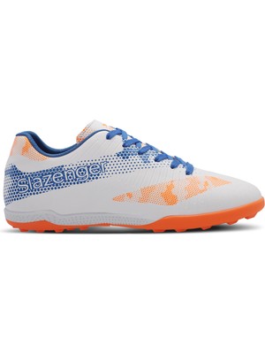 Slazenger CYPRUS Erkek Halısaha Futbol Ayakkabısı Beyaz / Saks Mavi