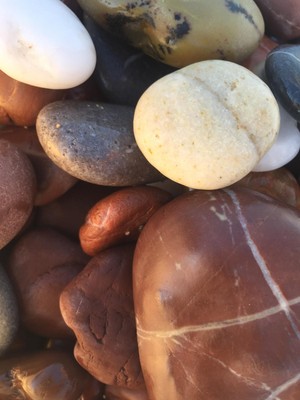 Side Karışık Doğal Çakıl Taşı 9-10 cm Iriliğinde Akvaryum Teraryum Saksı Süslemeleri Için 1 kg