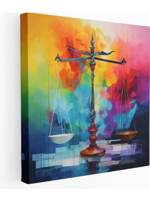 Painted Anarchy Denge ve Adalet Kanvas Tablo - Hukuk, Denge ve Adalet Kanvas Tablo, Kanvas Tablo, Kanvas Tablo, 30X30