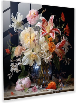 Painted Anarchy Zarif Cam Sanatsal Baskı, Fotogerçekçi Natürmort, Ev Için Modern Duvar Dekorasyonu, 30X30