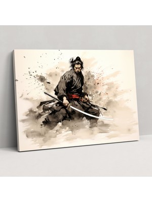 Painted Anarchy Antik Silahlar Kanvas Tablo - Katanalı Samuray - Antik Silahlar, Kanvas Tablo, Ev Dekorasyonu, Duvar Sanatı, 50X30