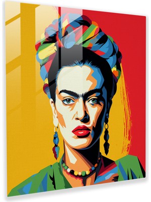 Painted Anarchy Güç ve Dayanıklılık Cam Baskı - Frida Kahlo'ya Saygı - Frida Kahlo, Duvar Dekorasyonu, Dayanıklılık, Frida Kahlo, 30X30