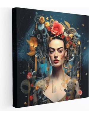 Painted Anarchy Dijital Frida Kahlo Kanvas Tablo - Frida Kahlo, Kanvas Tablo, Zamansız Güzellik, Ev Dekorasyonu, 30X30