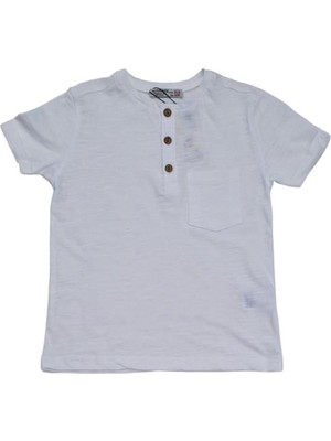 Woorage Erkek Çocuk Pamuklu Ince Üç Düğmeli Basic Tshirt