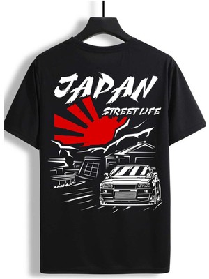 Won Black Japon Baskılı Ithal T-Shirt %96 Pamuk