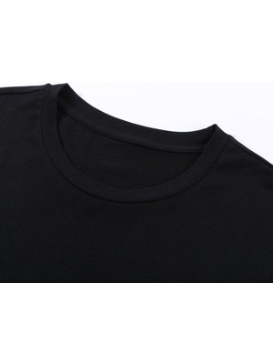 Won Black Japon Baskılı Ithal T-Shirt %96 Pamuk