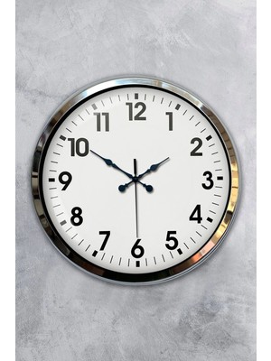 Falez Decor 40 cm Modern Düz Kadran Metal Klasik Lüks Duvar Saati