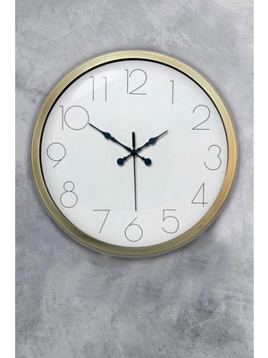 Falez Decor 40 cm Metal Büyük Rakamlı Modern Dekoratif Lüks Duvar Saati