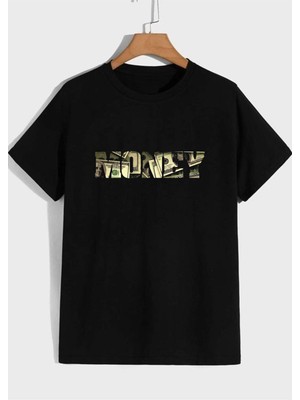 Won Black Cash Baskılı Ithal T-Shirt %96 Pamuk