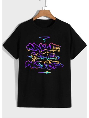 Won Black Make Some Baskılı Ithal T-Shirt %96 Pamuk