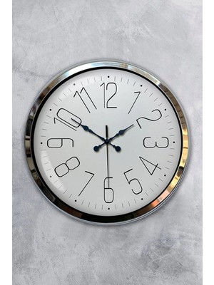 Falez Decor 40 cm Metal Büyük Rakamlı Lüks Klasik Modern Duvar Saati