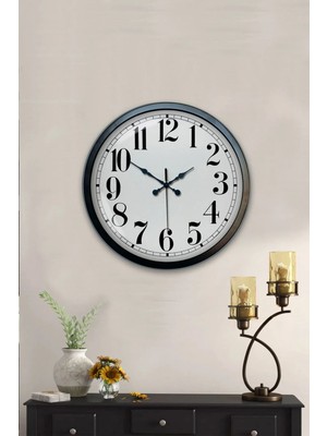 Falez Decor 40 cm Metal Düz Rakam Dekoratif Klasik Modern Lüks Duvar Saati