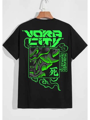 Won Black Nora City Baskılı Ithal T-Shirt %96 Pamuk Owersize