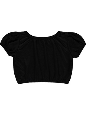 Civil Girls Kız Çocuk  Tişört 6-9 Yaş Siyah