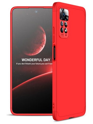 Techno Guru Redmi Note 11 Pro 5g 3 Parçalı Tam Koruma Şık Astrea Premium Sert Kılıf