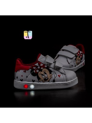 Trend Adımlar Kırmızı Işıklı Kız Çocuk Bebe Sneaker