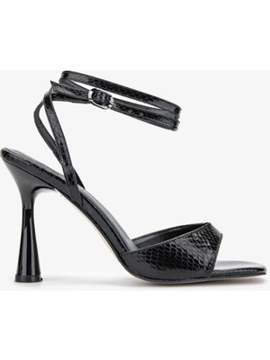 Valmenti Abdy Kadın Siyah Vegan Topuklu Sandalet 960 250 Bn Sndlt Y24