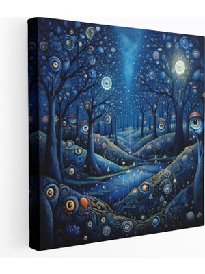 Painted Anarchy Nazar Boncuğu Kanvas Tablo - Nazar Boncuğu, Duvar Sanatı, Peri Masalı, Kaprisli Sahne, 30X30