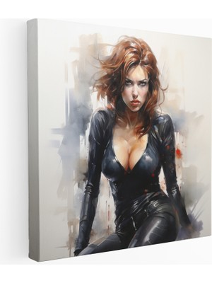 Painted Anarchy Kara Dul Suluboya Tablo Kanvas Tablo, 30X30