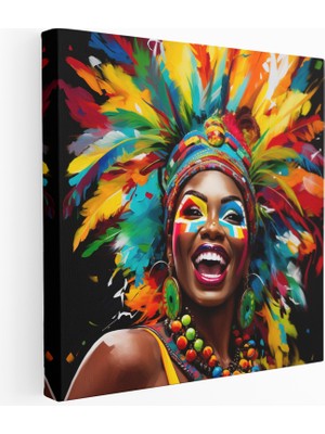Painted Anarchy Canlı Karnaval Dansçısı Kanvas Tablo, 30X30