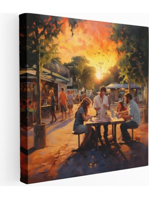 Painted Anarchy Gün Batımı Arcade Ambiyansı Kanvas Tablo, 30X30