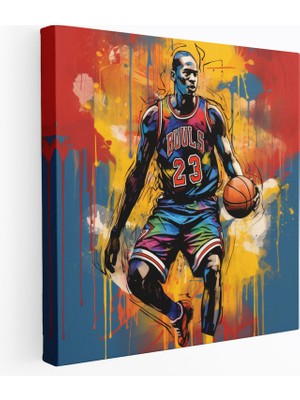 Painted Anarchy Michael Jordan Kanvas Tablo - Micheal Jordan, Kanvas Tablo, Kanvas Tablo, Michael Jordan, 30X30