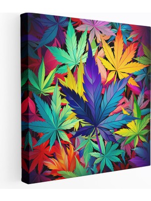 Painted Anarchy Renkli Ot Kanvas Tablo - Ot, Soyut Sanat, Kanvas Tablo, Kanvas Tablo, 30X30