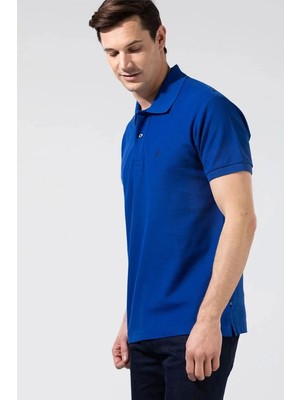 Nautıca  Erkek Classıc Fit Mavi Kısa Kollu Polo T-Shirt