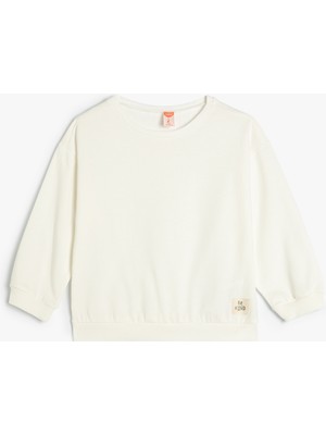 Koton Basic Sweat Uzun Kollu Şardonlu Pamuklu
