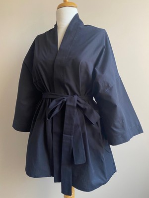 Kuşaklı Oversize Unisex Kimono - Siyah