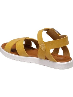 Ponchiq Hardal Sarı Unisex Çocuk Sandalet