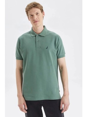 Nautica Erkek Yeşil Classic Fit Kısa Kollu Polo T-Shirt