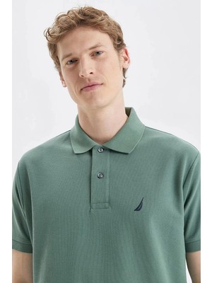 Nautica Erkek Yeşil Classic Fit Kısa Kollu Polo T-Shirt