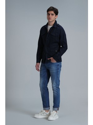 Lufian Aler Smart Jean Erkek Pantolon Regular Fit Mavi