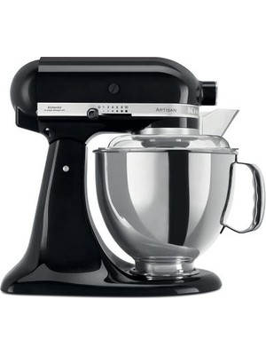 KitchenAid Artisan 4,8 L Stand Mikser 300 W Güç Siyah Renk Paslanmaz Çelik Materyal 5KSM175PS