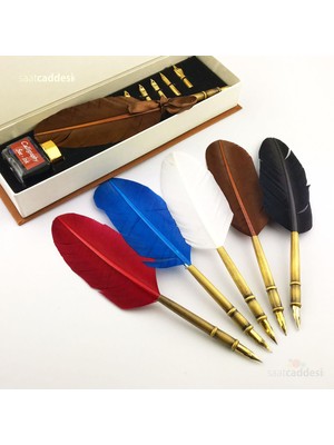 Steelpen Steel Pen Kuş Tüyü Divit Kalem Seti Kaligrafi Kalemi