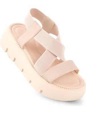 Kaptan Junior Kız Çocuk Sandalet Pu Deri Antibakteriyel 505 Modeli Rahat Kullanım