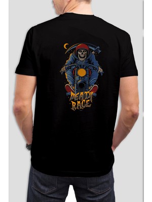 T-35 Death Race Baskılı Siyah  Tişört C712