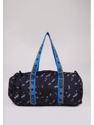 İcone Bag Çocuk Yıldız Baskılı Spor Çanta, Yan Cepli ,fermuarlı Detaylı Çocuk Spor Çanta