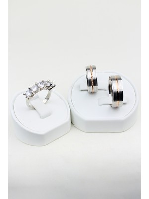 Twem Silver Yaratıcı Bağlılık  925 Ayar Gümüş Alyans, Nişan ve Söz Yüzüğü