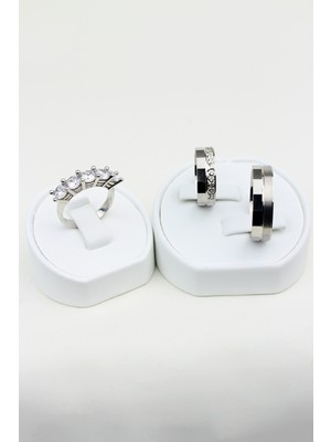 Twem Silver Retro Birleşimi 925 Ayar Gümüş Alyans, Nişan ve Söz Yüzüğü