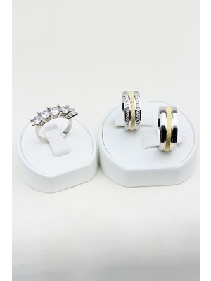 Twem Silver Inci Işıltısı Rüya Birleşimi 925 Ayar Gümüş Alyans, Nişan ve Söz Yüzüğü